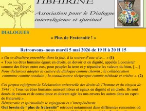 Bulletin de mai 2026 de l’association Tibhirine de Nantes