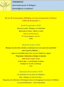 Tibhirine – Plus de fraternité ! Anniversaire des 30 ans – 3 dates